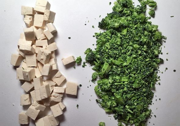 Broccoli Tofu Scramble Ingredients Chopped