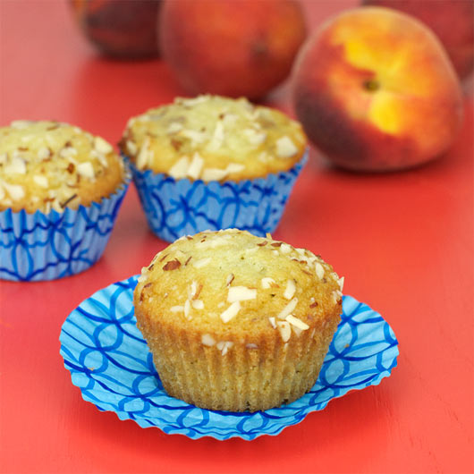 Almond Peach Muffins