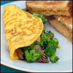 Deluxe Broccoli Mushroom Omelette