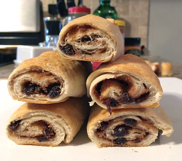 Sweet Raisin Roll-Ups