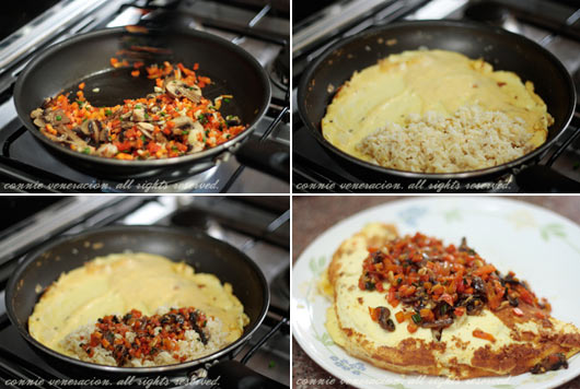 Making An Asian Omelette