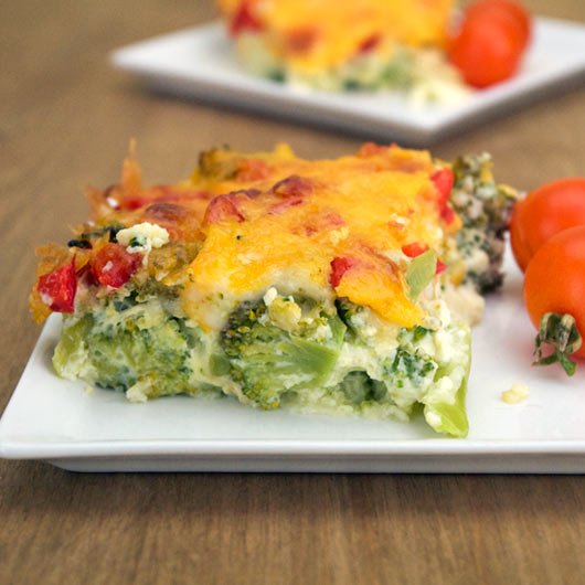 Serving Of Baked Vegetable Omelette