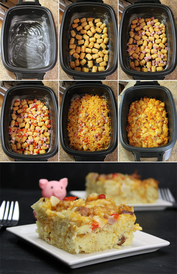 Making A Ham'n Taters Breakfast Casserole