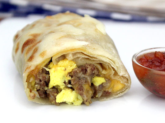 Basic Sausage Breakfast Burrito