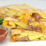 Ham & Cheese Breakfast Quesadillas