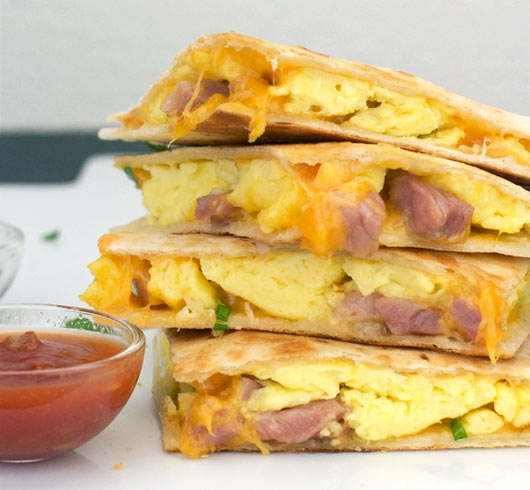 Ham & Cheese Breakfast Quesadilla