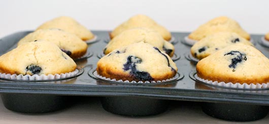 Low Fat Blueberry Muffins