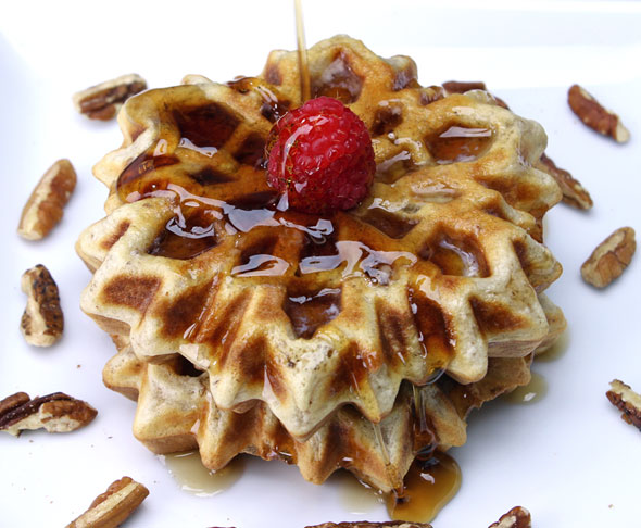 Nutty Maple Waffles