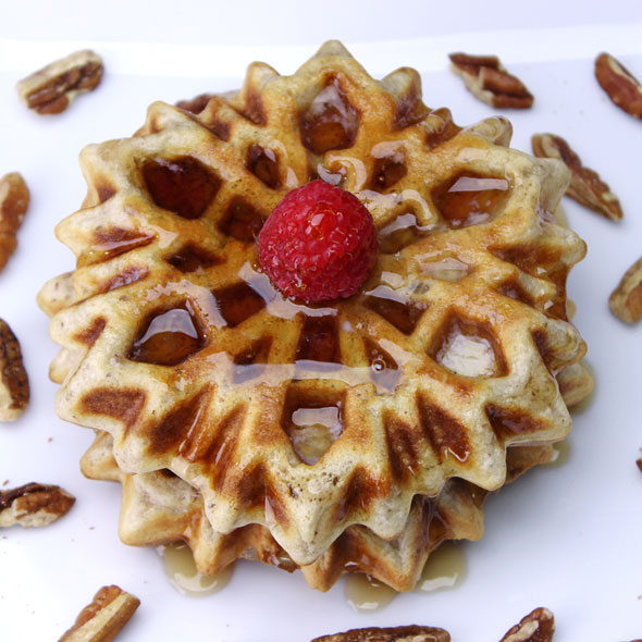 Nutty Maple Waffles