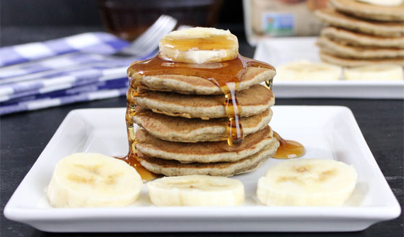 Banana Buttermilk Buckwheat Pancakes Recipe | MrBreakfast.com