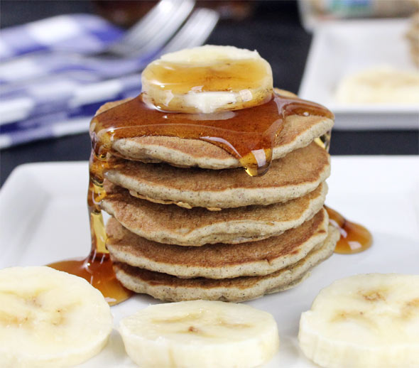 Banana Buttermilk Buckwheat Pancakes