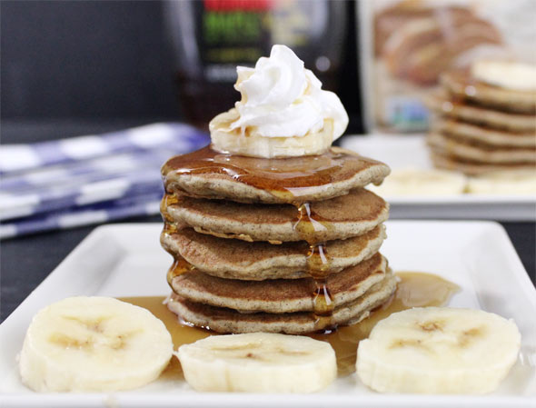 Banana Buttermilk Buckwheat Pancakes