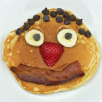 Smile-Face Chocolate Chip Pancakes