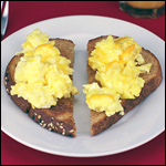 Cheesy Eggs on Toast