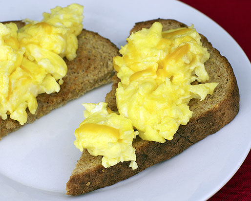 Cheesy Eggs on Toast