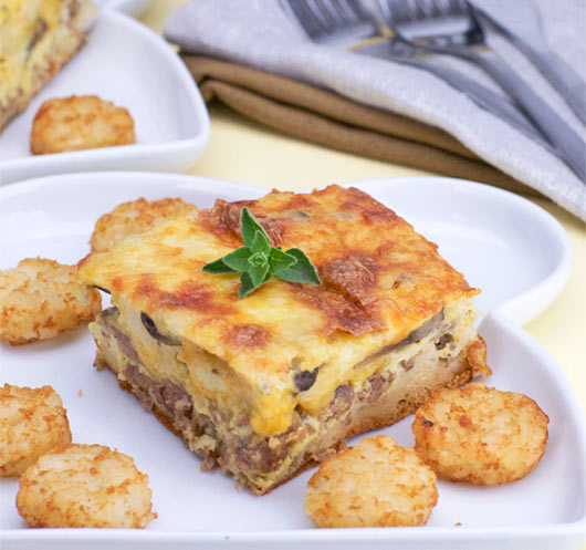 Serving of Texas Breakfast Casserole