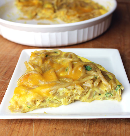 Cheesy Noodle Omelette