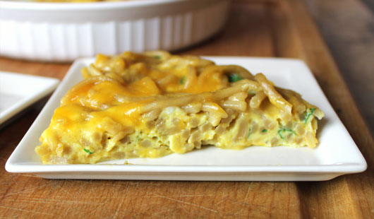 Cheesy Noodle Omelette