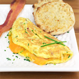 Bacon, Cheddar & Chives Omelette