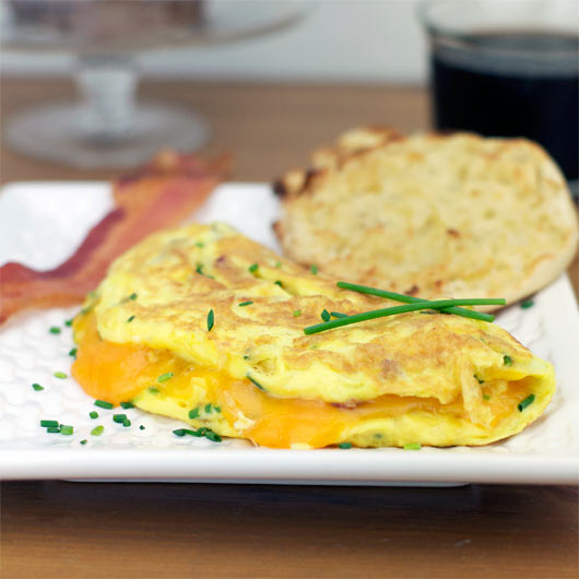 Bacon, Cheddar & Chives Omelette