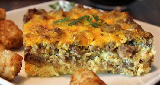 Sausage Cheddar Breakfast Casserole