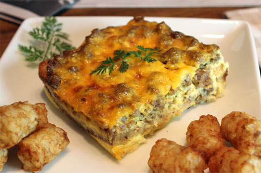 Sausage Cheddar Breakfast Casserole