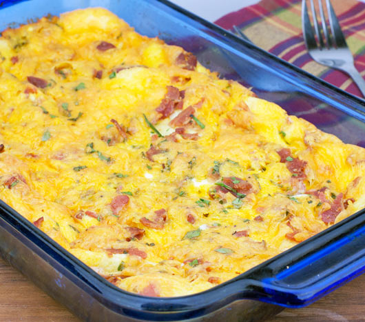 Breakfast Casserole In the Baking Dish