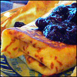 Honey Blueberry Blintzes