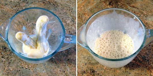 Making Banana Honey Breakfast Blast