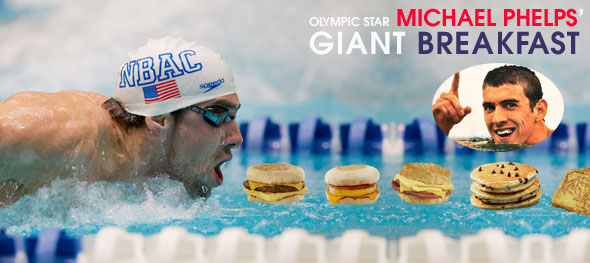 Olympic Star Michael Phelps' Giant Breakfast