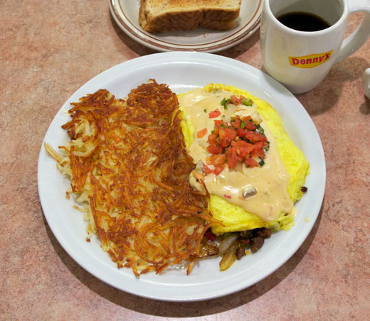 Denny's Chorizo Tortilla Omelette