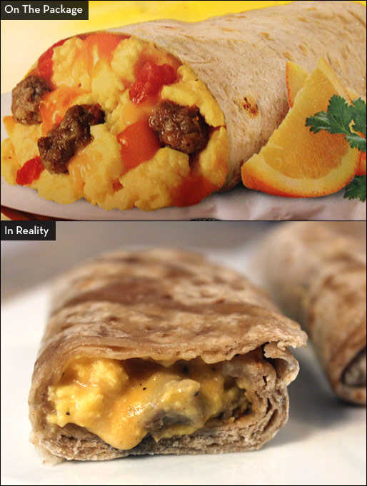 El Monterey Lean Breakfast Burritos - Packaging Versus Reality