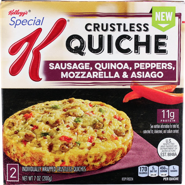 Special K Crustless Quiche: Sausage, Quinoa, Peppers, Mozzarella & Asiago
