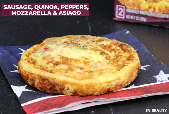 Special K Crustless Quiche in Reality: Sausage, Quinoa, Peppers, Mozzarella & Asiago