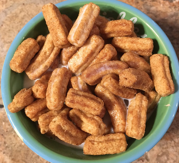 Bowl of Cinnamon Toast Crunch Churros Cereal