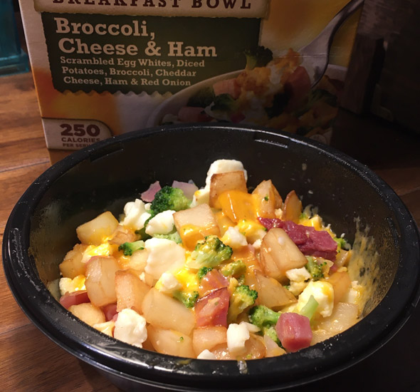Broccoli, Cheese & Ham Delights Breakfast Bowl in Real Life