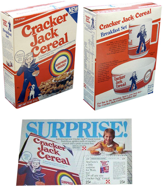 1983 Cracker Jack Cereal Box And Ad