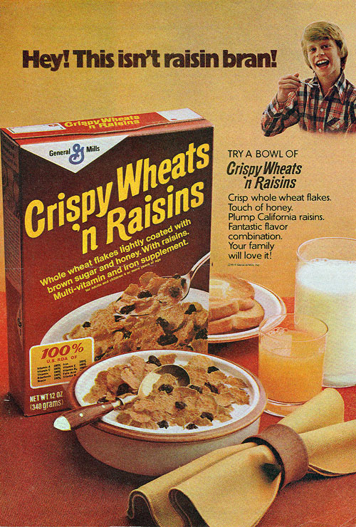 1979 Crispy Wheats n Raisins Ad