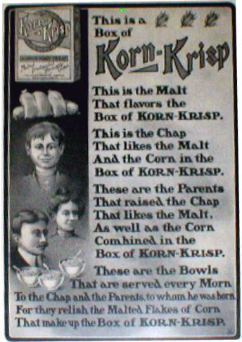 1901 Korn-Krisp Advertisement