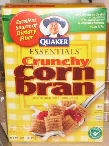 Crunchy Corn Bran Cereal Box