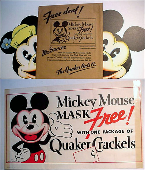 Quaker Crackels Mickey Mouse Masks