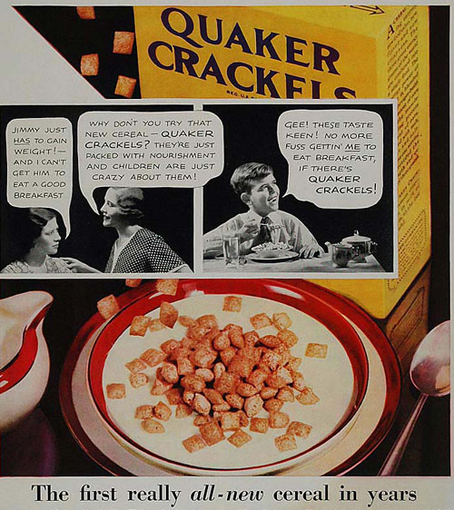 1932 Quaker Crackels Ad