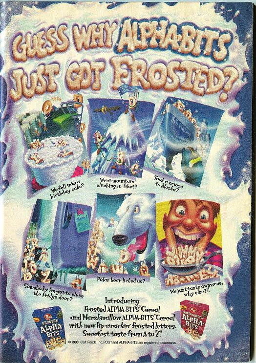 1998 Frosted Alpha-Bits Ad