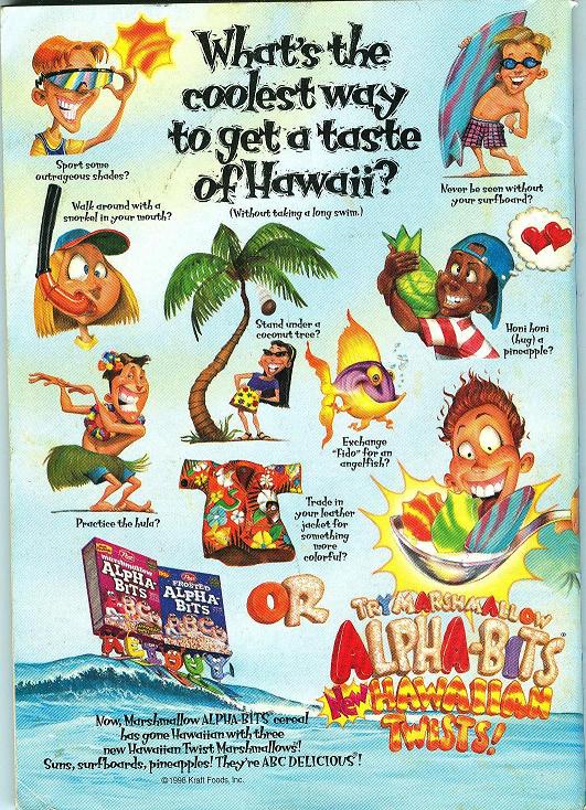 1998 Alpha-Bits Hawaiian Twists Ad