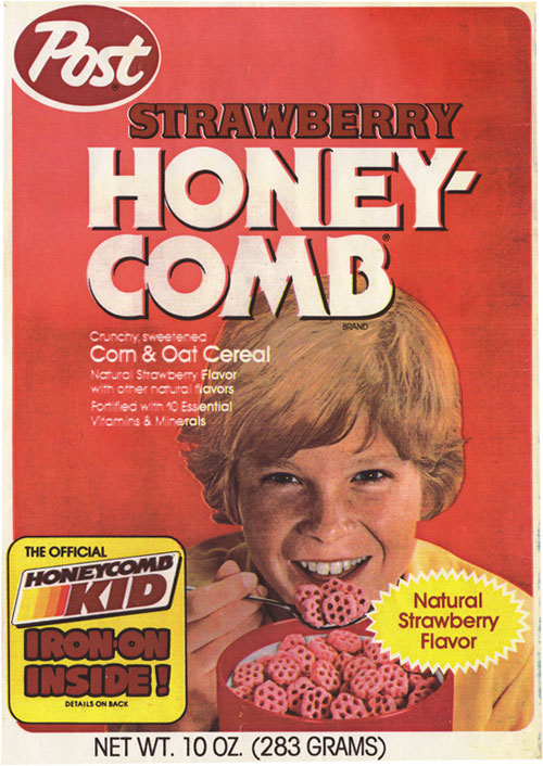 Strawberry Honeycomb FRIDGE MAGNET cereal box 