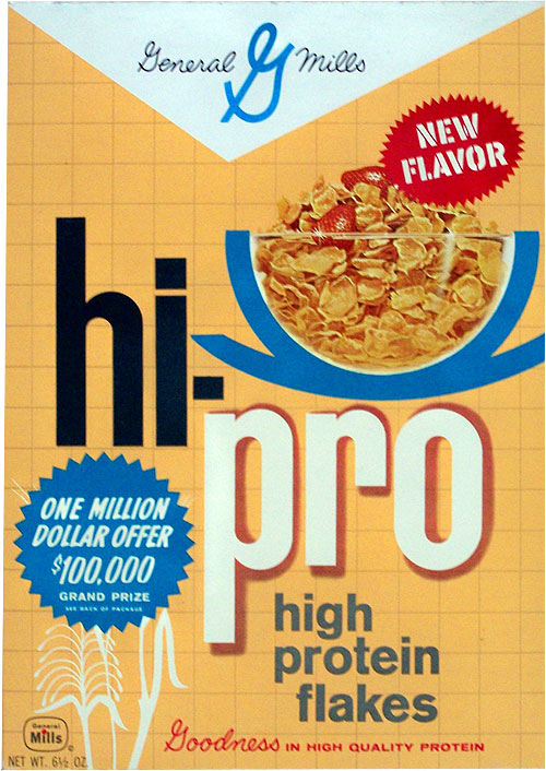 1961 Hi-Pro Cereal Box