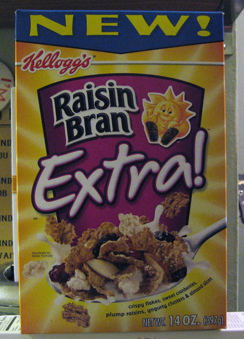Rasin Bran Extra! Cereal Box - Front