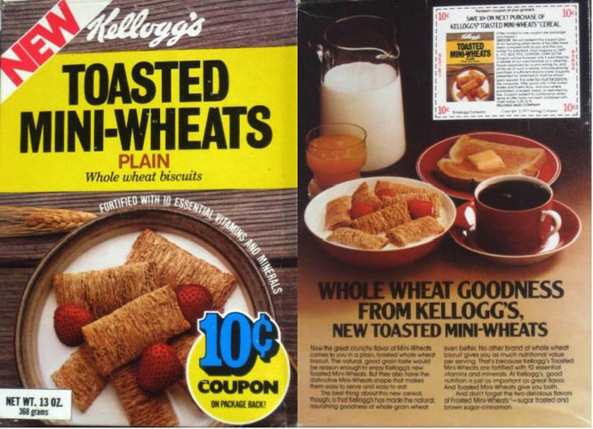 Toasted Mini-Wheats Cereal Box