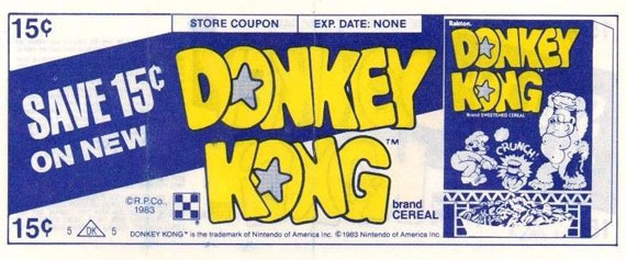Donkey Kong Cereal Coupon Front