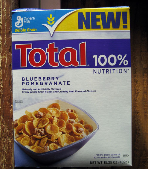 Blueberry Pomegranate Total Cereal Box